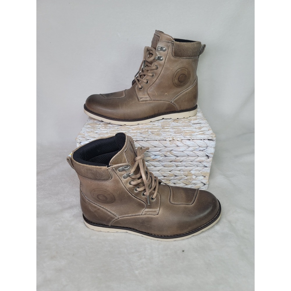 REV'IT! Ginza 2 Heritage Urban Motorcycle Boots Mens Size 9 Brown Leather Biker
